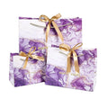 Hot Selling Luxury Purple Gift Paper Bags Wedding Birthday Jewelry Gift Paper Bag With Ribbon Tie Bow