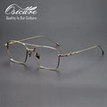Luxury Eyewear Met Custom Logo Eyeglasses Korean Lens Gm Men Double Bridge Designer Eye Glasses Titanium Optics Spectacle Frames