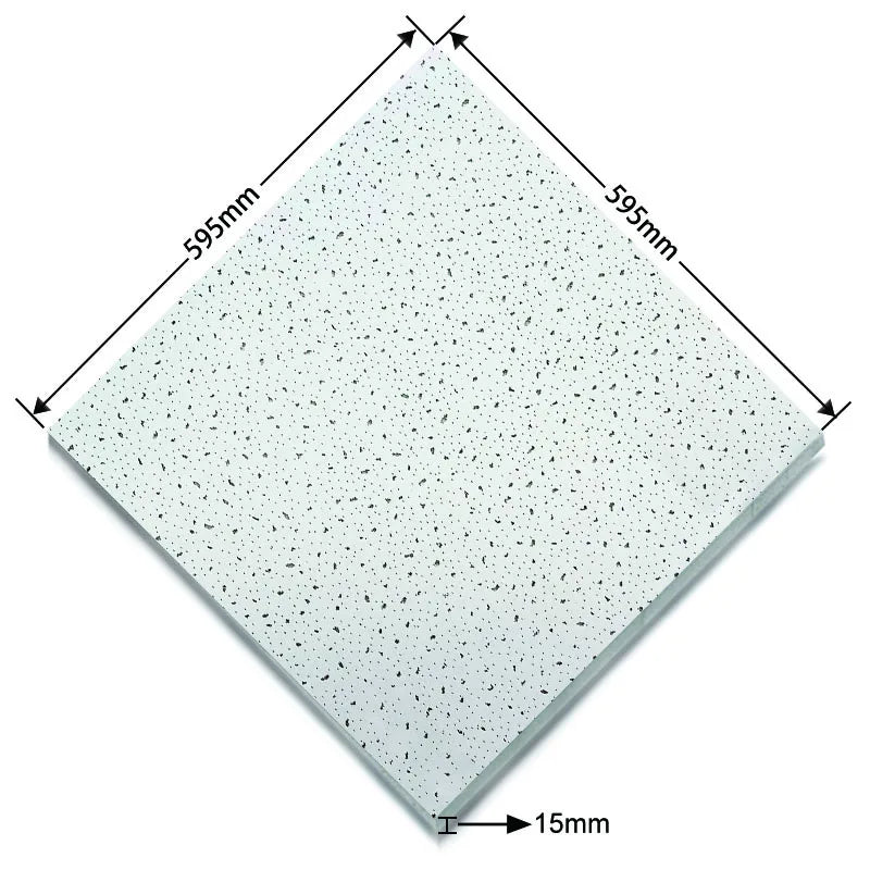 Ceiling Board 600x600x15mm Thickness Acoustic Mineral Fiber Square Tile for Hospitals Sound-Absorbing Graphic Ceiling Tiles