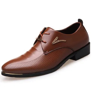Men's Business Leather Shoes Man Vintage Formal Dress Shoes Male Fashion All-Match Casual Shoes Classic Pointed Toe Footwears