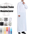Custom Toyobo Men Thobe Anti- Wrinkle Lightweight Breathable With Buttons Pockets Islamic Clothing Wholesale Muslim Arab Thobe