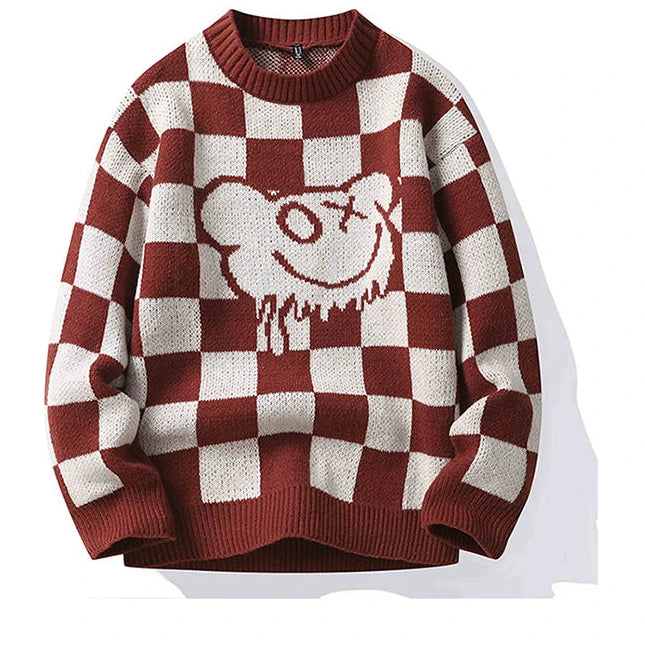Custom logo Design Knit Pullover Jumper Knitwear Long Sleeve Fashion Crew Neck Winter Knitted Cotton Sweater Men