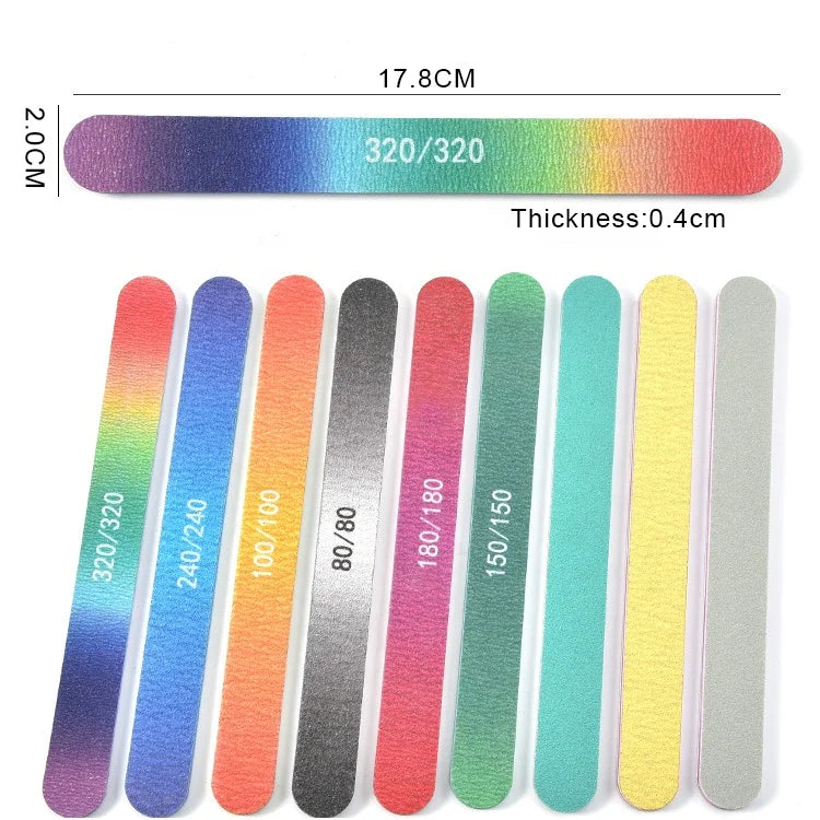 Professional Manufacturer Free Samples 100 100 Grit Custom Printed Japan Nail File for Nail Salon Use