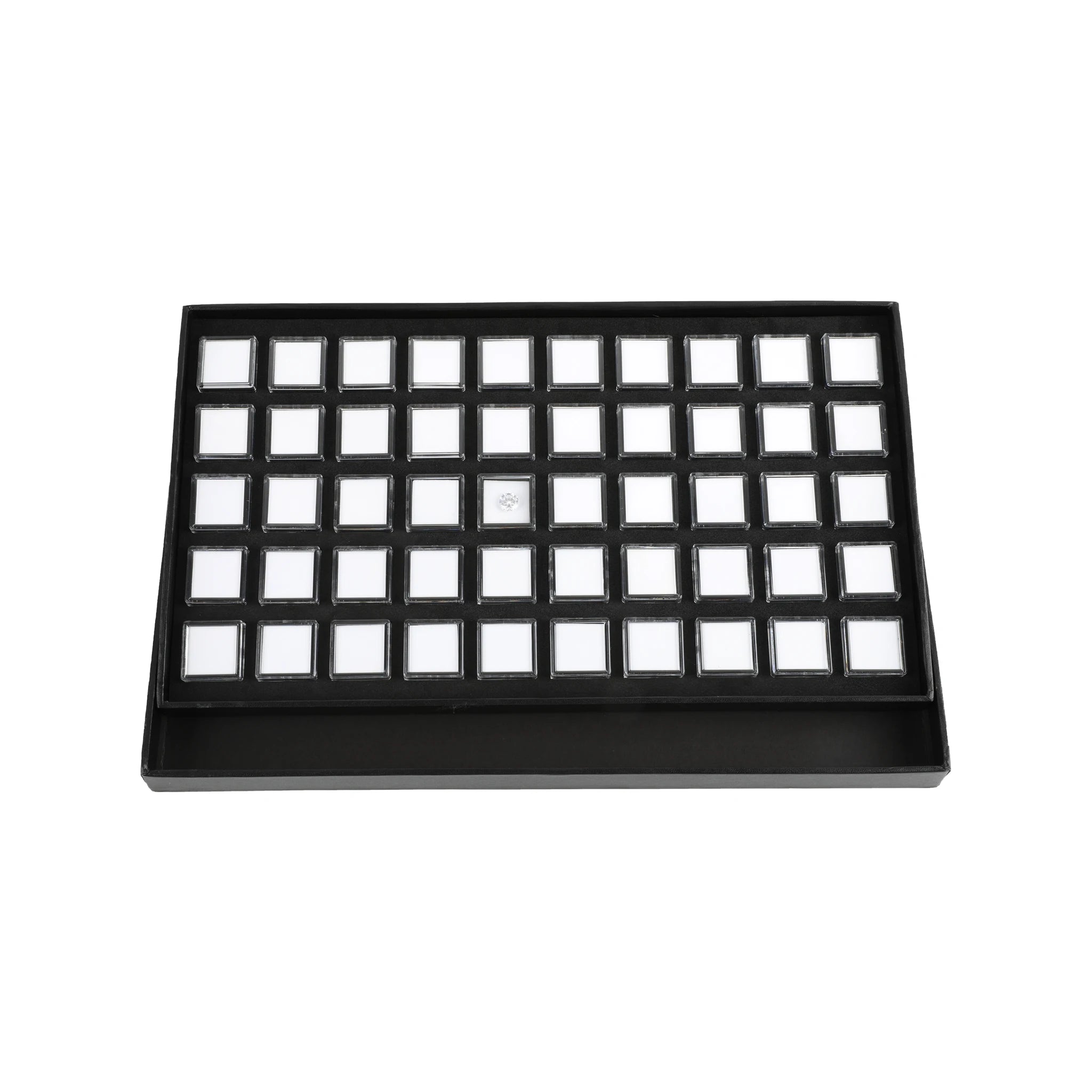 Gemstone Storage Box Tray Travel Case Stone Gem Package Box Store Showcase Jewellery Display Organizer