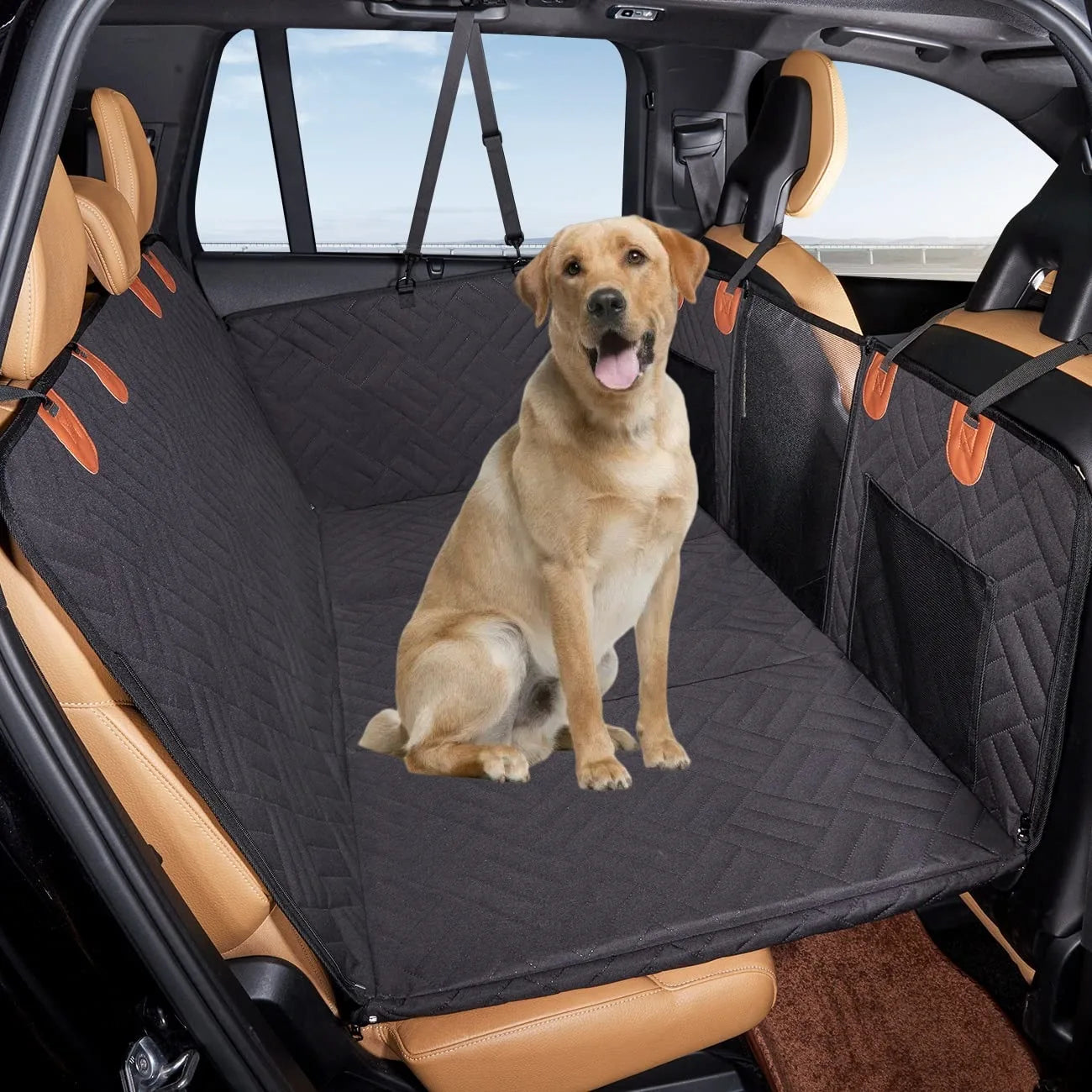 Extended Dog Car Seat Back for Dog Car Seat Cover Oxford Cat Seat Back Pet Hammock Car Back for Small Medium Large Dogs
