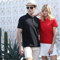 Wholesale Summwer Work Clothes Men Women 210 GSM Cotton Polyester Pique Fabric Polo T Shirt