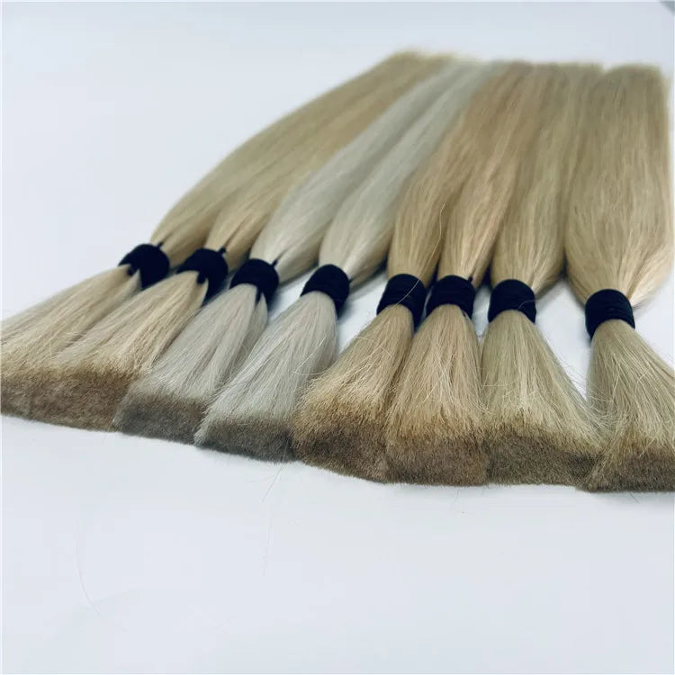 100% Raw Cuticle Virgin Bulk Human Hair 12A Raw Russian Straight Wave Style Unprocessed Brazilian Hair by Manufacturer
