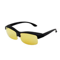 Half-frame Fit Over Sunglasses Fashion Wrap Night Vision Sun Glasses TAC Yellow Polarized Sunglasses for Driving