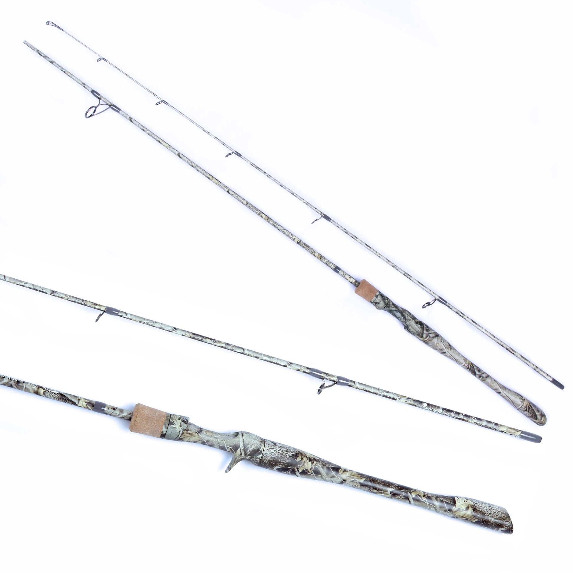 2.10m 10-30g Sic Ring Eurasian Sports FAL CAMO  Carbon 2 Sections Spinning Snd Casting Fishing Rod