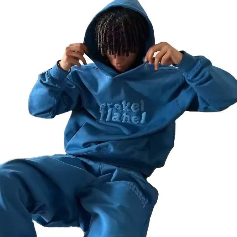 Unisex Cropped Raw Hem Hoodie Heavyweight Puff Printing Custom Logo Embroidered No String French Terry Blank Oversized Hooded