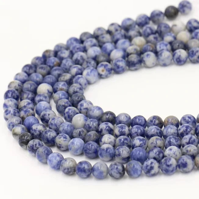 Wholesale Gemstone Beads 8mm Blue Vein Stone Beads Blue Sodalite Stone Beads for Jewelry Making