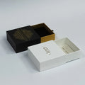 Custom Printed Black Cardboard Sliding Drawer Luxury Empty Small Rectangle Box Small Black 'Jewelry' Box for Earring