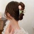 Fashion Colorful Big Flower Claw Hairpin for Women Jewelry