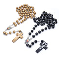 Handmade Curved Needle Catholic Islamic Muslim 8mm Wooden  Rosary Beads  Necklace