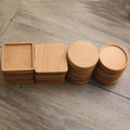 Manufacturer Custom Wholesale Round Square Beech Wood Coasters