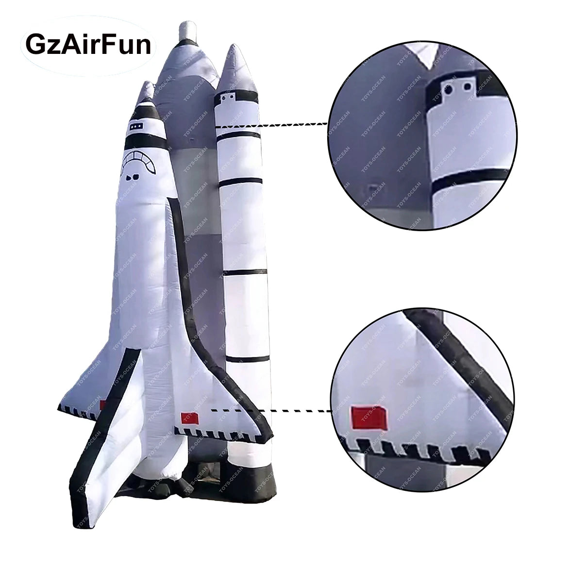 Factory Customized Outdoor Advertising Inflatable Model Inflatable Rocket