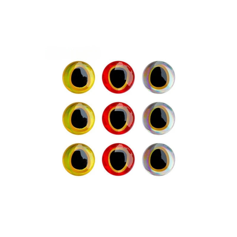 Wholesale 500pcs 3/4/5/6mm Realistic Crappie Jig 3D Fish Eye Jig Head Bass 3D Fishing Lure Eyes Stickers