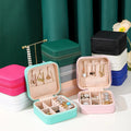 PU Leather Jewelry Mini Storage Box Travel Home Bracelet Earrings Storage Display Case for Women Ring Jewelry Portable Organizer
