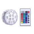 Pool Light Underwater Lighting Submersible Lamp RGB IP68 Waterproof 10 LED PC 4.5V 70x28mm 30000 Hours RF Remote Control