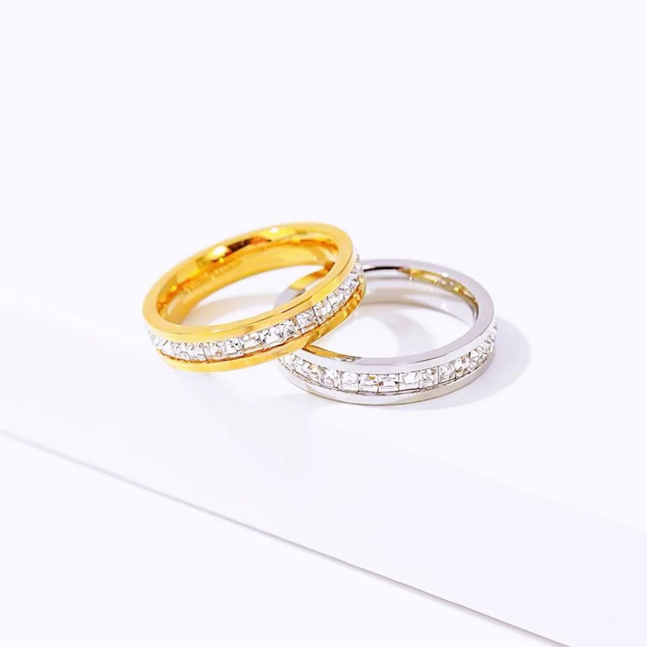 Do Not Fade Star Ring Female Niche Design Pair Ring Full Diamond Titanium Steel Tail Ring