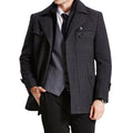 Manufacturer Custom Woolen Winter Long Sleeve Overcoat Windbreaker Single Breasted Woolen Coat Man