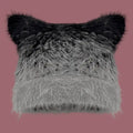 Custom logo Women Crochet Hat Knit Cat Ear Slouchy Beanie Cute Vintage Grunge Fuzzy Mohair Hat