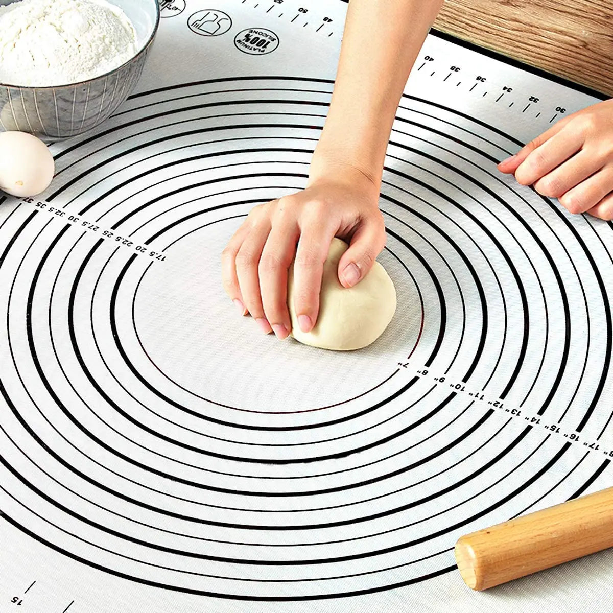 Mat Dough Silicon Baking Silicone Pastry Rolling Dough Mat With Measurement Baking Silicone Dough Pastry Mat