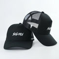 Black Cotton Trucker Hats5 Panel Trucker Hats Embroidery Logo Snap Back Trucker Capmesh logo