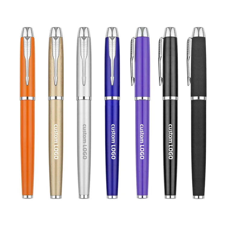 Custom Logo Durable Metal Ballpoint Pens Lightweight Reliable Promotional Multi-Colored DIY Writing Tool Pen Blanks 0.5mm Office