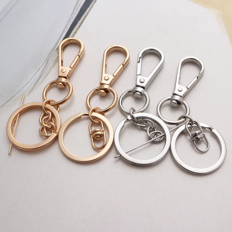 Wholesale Hot Selling Customize logo Color Metal in Stock Metal Snap Hook Split Key Ring for Handbag Hardware