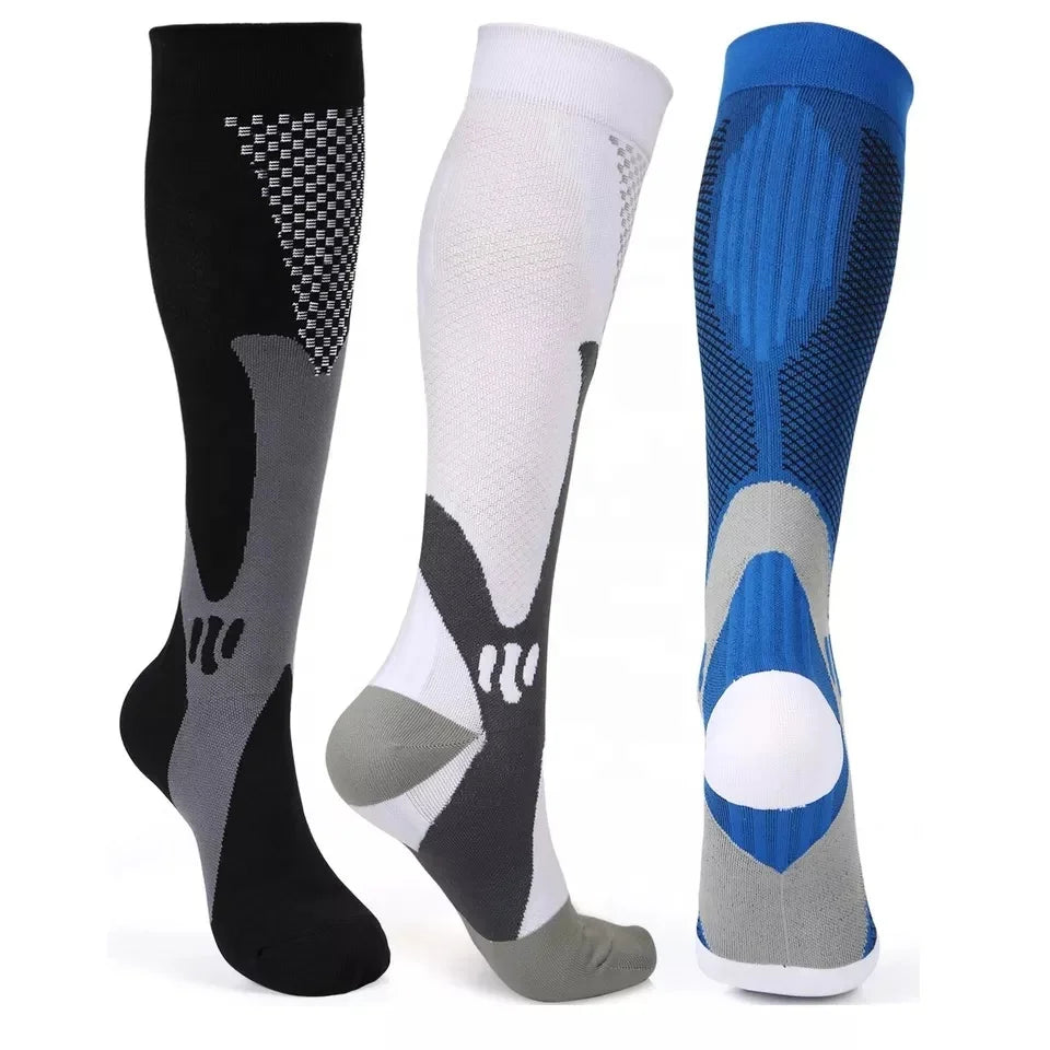 Multi Colors Breathable High Elastic Compression Socks Football Stockings for Men and Women