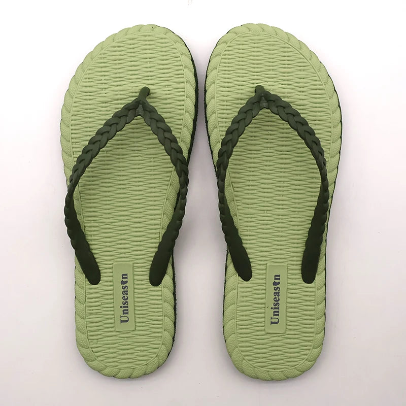 Women's Lightweight Open Toe Flip-Flops Anti-Slipping Woven Spring Summer Cushioned Outdoor Slippers Hot Sales Autumn Beach Use