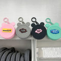 OKSILICONE Mini Round Shape Silicone Coin Purse for Girls Lovely Kids Bag with Zipper Keychain PP Plastic Storage Wallet