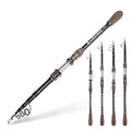 1.8M-2.7M 5.9Ft-8.53Ft Carbon Fiber Spinning Fishing Rod Hard Power Telescopic Lure Fishing Rod for Sea