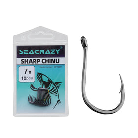 High Carbon Steel 0.8#-12# SHARP HOOK Triangular Teeth with Barbed Loops Suitable for Rock Fishing Reservoirs Streams