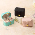 Wholesale New Design Velvet Multiple Travel Mini Leather Ring Boxes Jewelry Organizers
