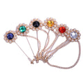 Fashion Luxury Men's Jewelry blazer Long Pins Crystal Rhinestones Lapel Brooches Diamond Chain Brooches for Suit