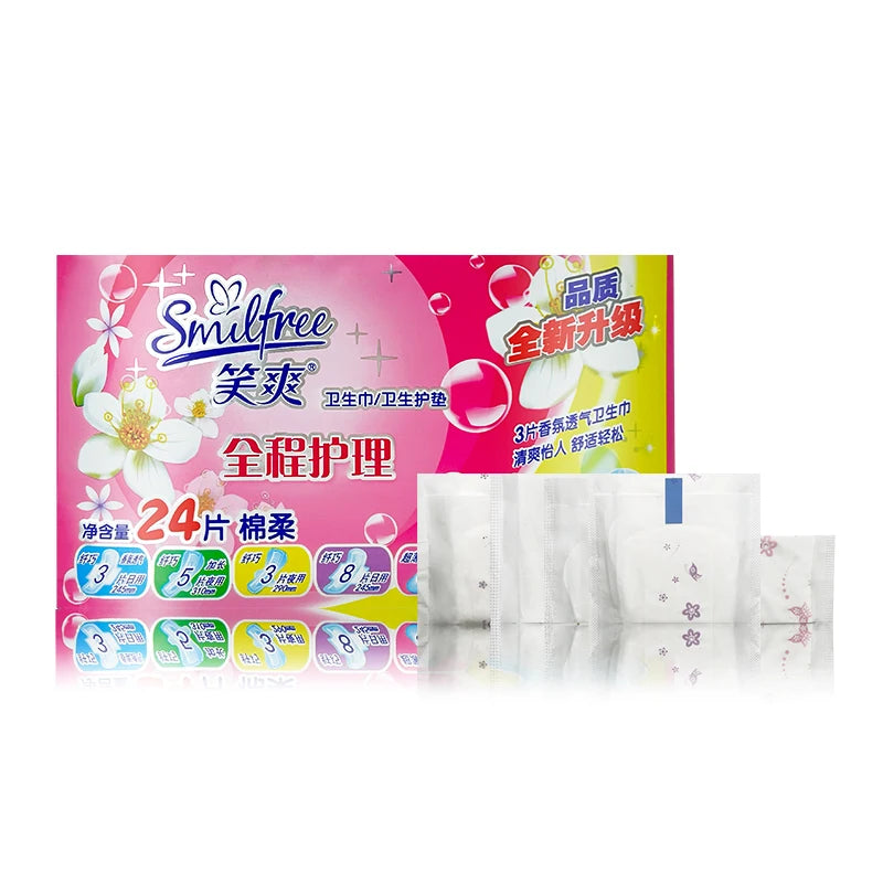 OEM Soft Comfortable Large Capacity Wholesale Women's Sanitary Napkins in Combination Packaging