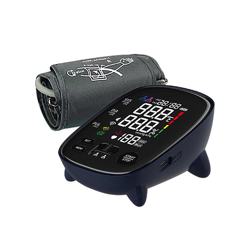 Customization Screen Blood Pressure Machine Automatic Upper Arm Monitors Accurate Adjustable Digital BP Cuff Monitor