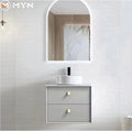 European Style Groove Fluted PVC MDF  Multifunctional  Cabinet Set Modern With Counter Top Sink Bathroom Vanity Cabinets