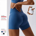 Custom Breathable Quick Dry Yoga Shorts V Cross Waist Running Fitness Workout Sport Shorts Women