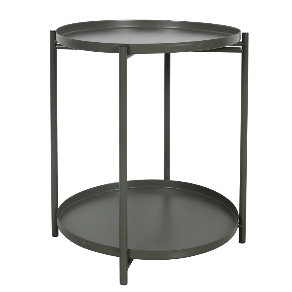 Luxury Round Double-layer Tray Table Metal Detachable Side Table for Living Room Modern Small Table