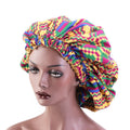 Best Selling Multicolor Handmade Products Custom Silk African Ankara Print Sleep Hair Bonnet with Logo for Wholesale