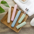 Wheat Straw Toothbrush Case Holder Hiking Camping Portable Plastic Toothbrush Cover Storage Box Protect Holder for Travel