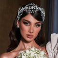 Luxury Rhinestone Headdress New Style Exquisite Bridal Crystal Hair Combs Hollow Alloy Unique Headbands