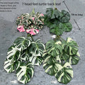 Hot Sale Large Evergreen Artificial Plant 7 Real Touch Alocasia Monstera Leaves for Home Christmas Thanksgiving Decorations