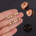 Wholesale New Design Piercing Jewelry Stainless Steel Screw Perforated Mini Earring and Nose Stud Piercing Body Lip Jewelry