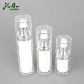 Ready to Ship White round Plastic Cream Jars 15ml 30ml 50ml Sizes for Skin Care Lotion Acrylic Cosmetic Body Cream Jar