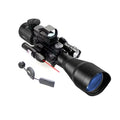 Optical Sights Scope Combo 4-12x50EG Dual Illuminated Scope + Sight 4 Reticle Red/Green Dot with 20mm Mount Hunting Accessories