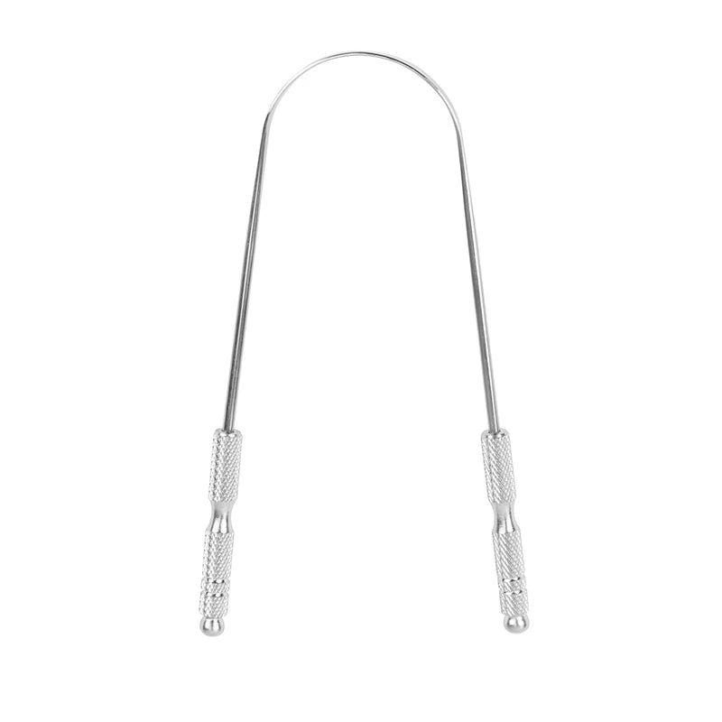 Metal Tongue Scrapper Gratte Langue Custom Logo Stainless Steel Tongue Cleaner Scraper for Adults Tongue Cleaning